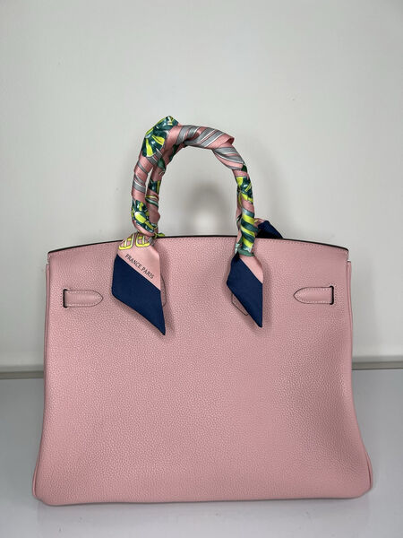 Сумка Hermès Birkin 35 ручная работа женский кожа розовый 75381-4
