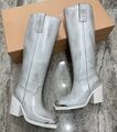 Сапоги Miu Miu женский кожа графитовый 127044-1