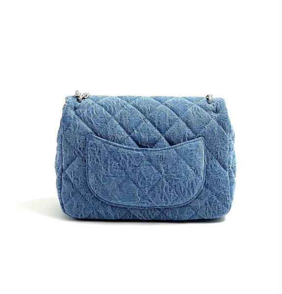 Сумка Chanel 2.55 женский текстиль синий 111867-3