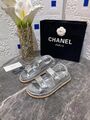 Босоножки Chanel женский кожа графитовый 3825-4