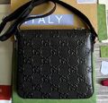 Мужская сумка мессенджер Gucci мужской кожа черный 105304-1