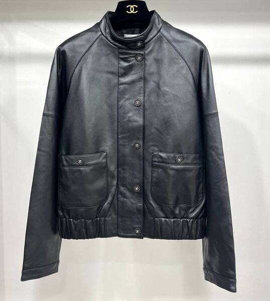 Куртка Chanel женский кожа черный 139871