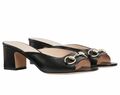 Шлепки Gucci женский кожа черный 181536-1