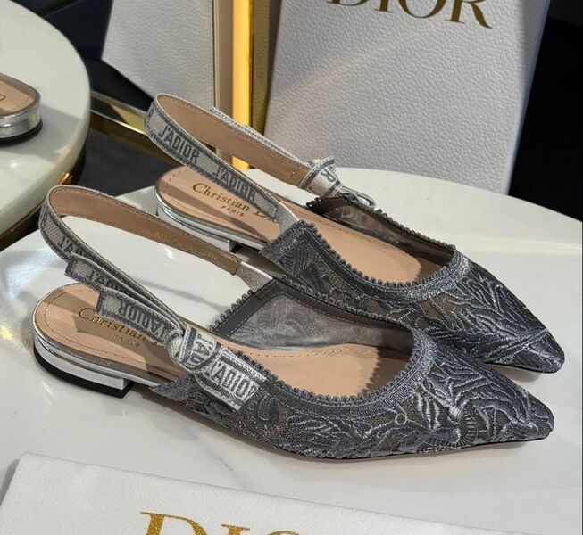 Туфли Christian Dior женский сетка графитовый 190975