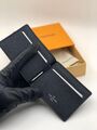 Зажим для купюр Louis Vuitton мужской кожа графитовый 22866-2