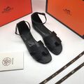 Сандалии Hermès женский кожа черный 66520-2