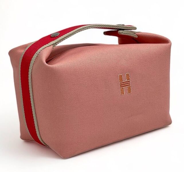 Косметичка Hermès женский текстиль оранжевый 138876