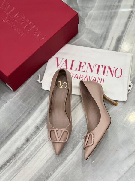 Туфли Valentino женский кожа бежевый 121261-4