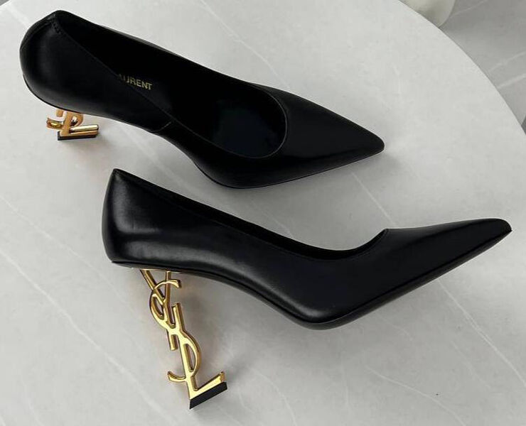 Туфли Saint Laurent женский кожа черный 136869
