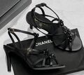 Босоножки Chanel женский кожа черный 181754-1