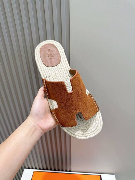 Мужские шлепки Hermès мужской замша 153420-5