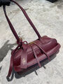 Сумка Balenciaga Carrie женский кожа бордовый 186350-3