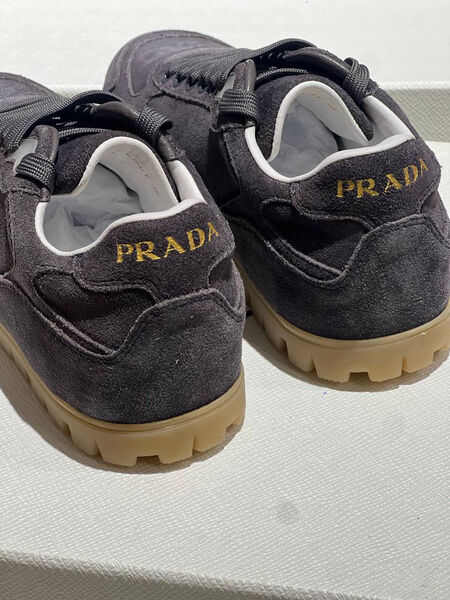 Кеды Prada женский замша графитовый 157268-3