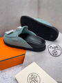 Мюли Hermès женский замша бирюзовый 107631-3