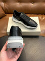 Мужские кроссовки Santoni мужской кожа черный 201064-4