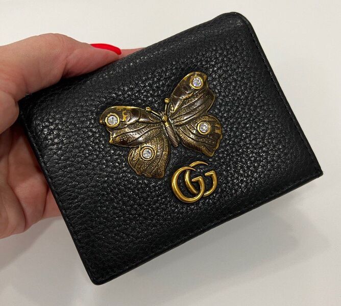 Кошелек Gucci женский кожа черный 98484