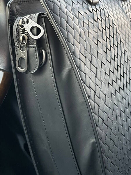 Мужской портфель Bottega Veneta мужской кожа черный 121767-5