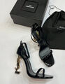 Босоножки Saint Laurent женский кожа черный 12737-5