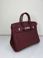 Сумка Hermès Birkin 25 женский кожа бордовый 139361-2