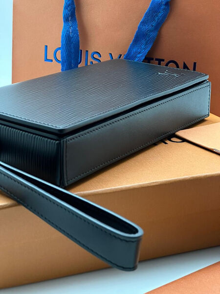 Мужской клатч Louis Vuitton мужской кожа черный 111479-6