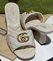 Босоножки Gucci женский кожа бежевый 12249-1