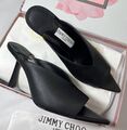 Шлепки Jimmy Choo женский кожа черный,серебристый 153978