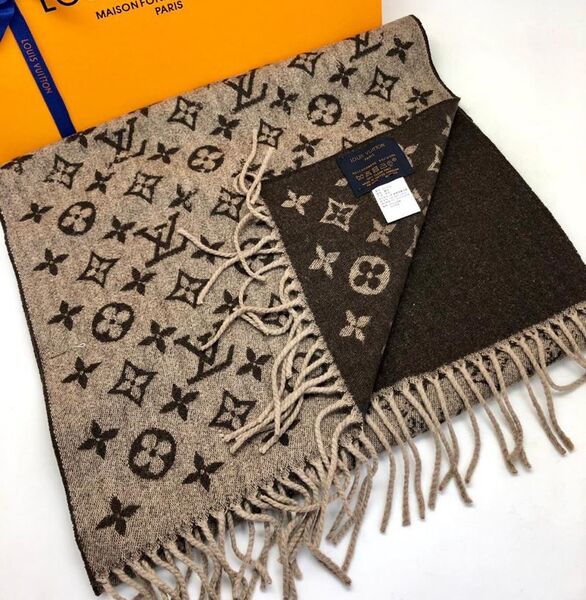 Мужской шарф Louis Vuitton мужской бежевый 54255