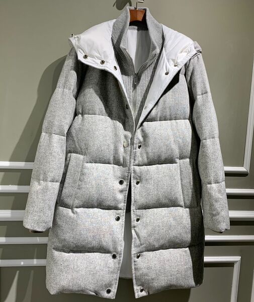 Пуховик Brunello Cucinelli женский графитовый 62288