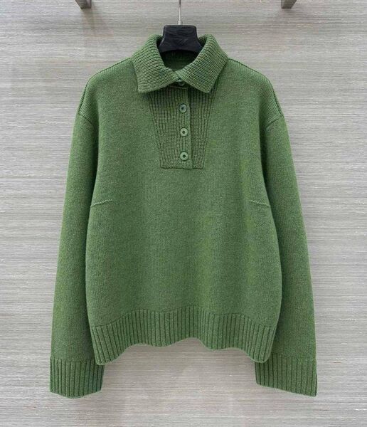 Свитер Loro Piana женский вязаная ткань болотный 199291