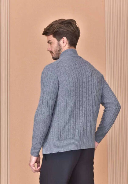 Мужской кардиган Loro Piana мужской вязаная ткань графитовый 165462-3