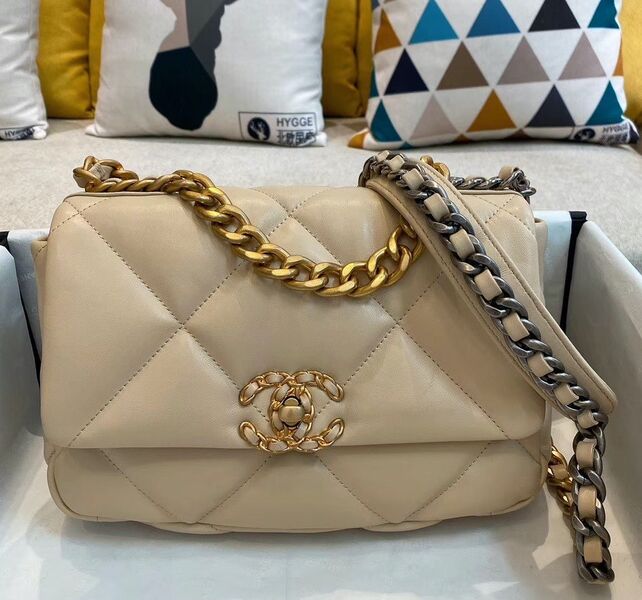 Сумка Chanel (26 см) женский кожа бежевый 73545