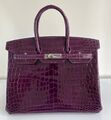 Сумка Hermès Birkin 35 женский кожа фиолетовый 140346