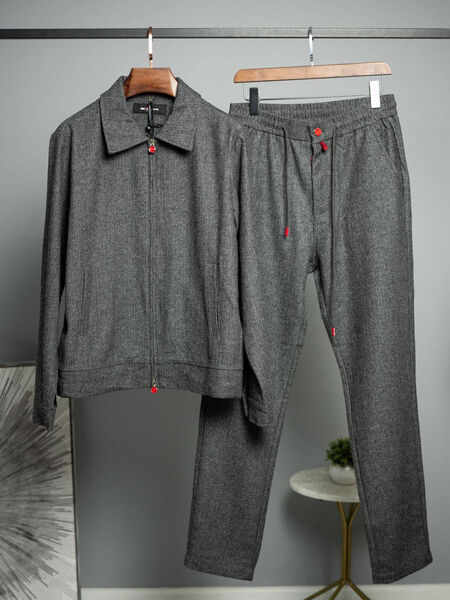 Мужской костюм Kiton мужской графитовый 158440-8