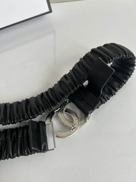 Женский ремень Chanel женский кожа черный 139196-3