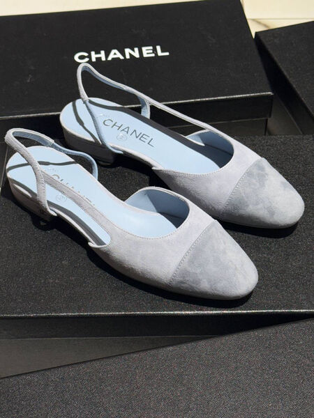 Туфли Chanel женский замша графитовый 181886