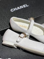 Балетки Chanel женский вельвет белый 132190-7