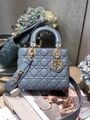 Сумка Dior Lady женский кожа бирюзовый 74350-2