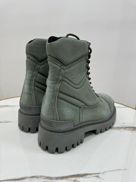 Ботинки Balenciaga женский текстиль болотный 169271