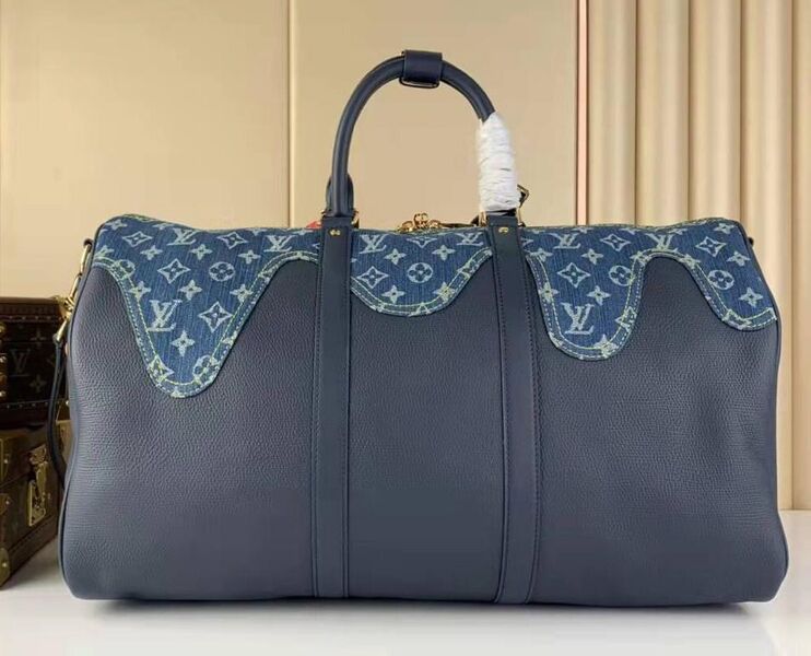 Дорожная сумка Louis Vuitton мужской кожа синий 19235