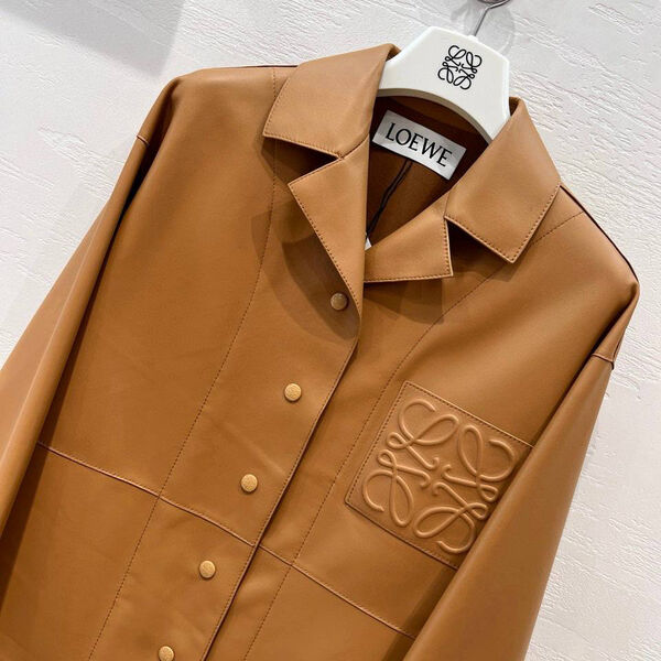 Куртка Loewe женский кожа бежевый 156757-3