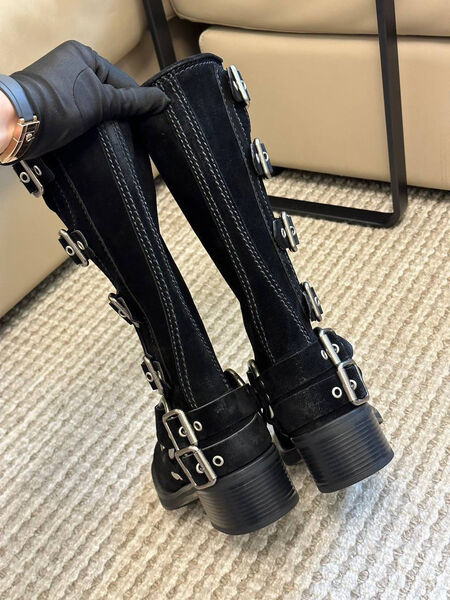Сапоги Miu Miu женский замша черный 125980-7
