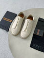 Мужские кеды Zegna мужской замша белый 185802-4