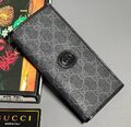 Мужской портмоне Gucci мужской канва черный 154020-1