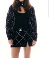 Худи Chanel женский вязаная ткань черный 132688-2