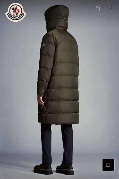 Мужской пуховик двусторонний Moncler мужской болотный 166525-2