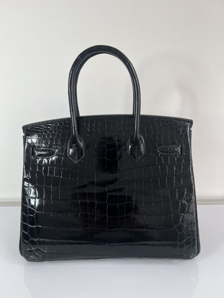 Сумка Hermès Birkin 30 женский кожа черный 140345-3