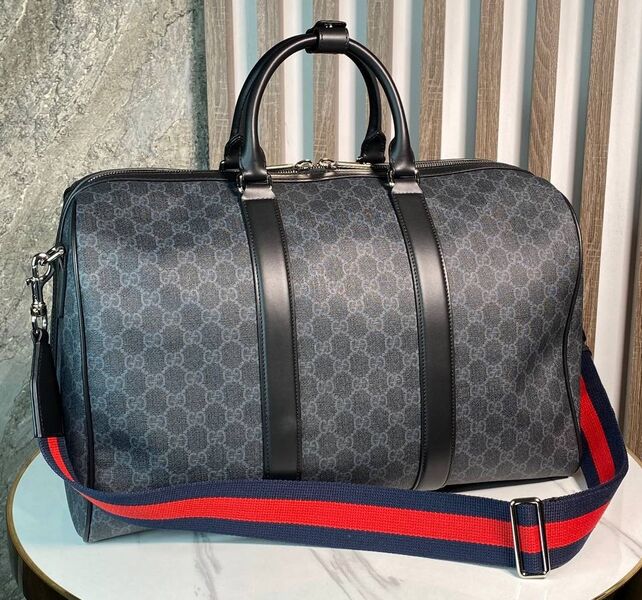 Дорожная сумка Gucci мужской канва графитовый 170730