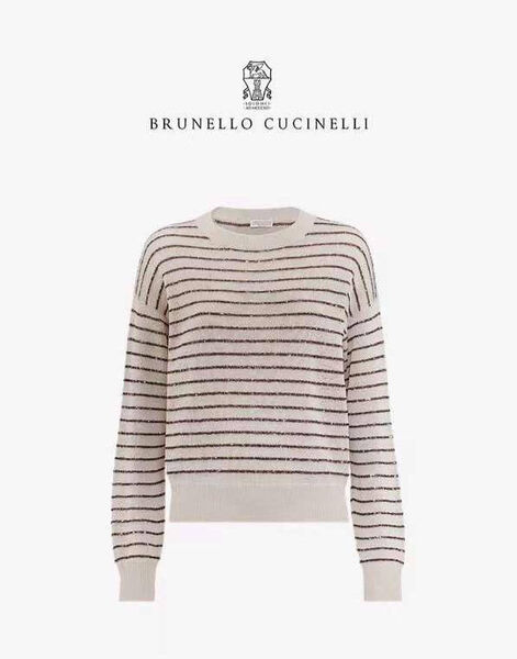 Свитер Brunello Cucinelli женский вязаная ткань бежевый 156805-2
