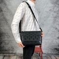 Мужская сумка мессенджер Gucci мужской кожа черный 42756-2