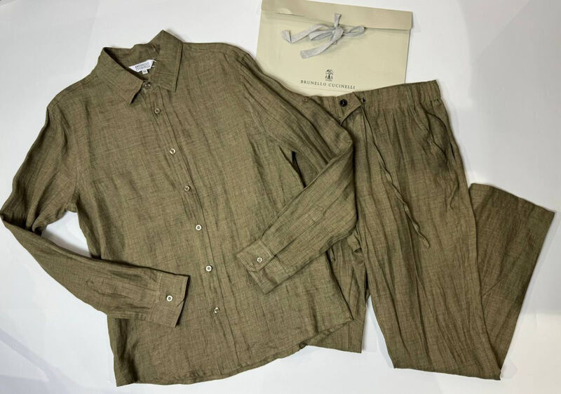 Мужской костюм Brunello Cucinelli мужской болотный 152129
